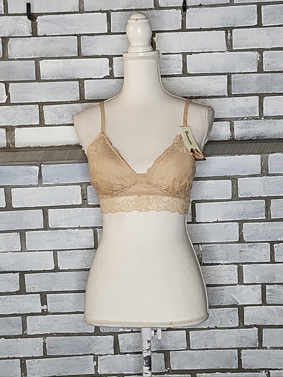 • NWT No Boundaries Women's Contour Lace Bralette Size Medium Toasted Almond - Picture 2 of 8